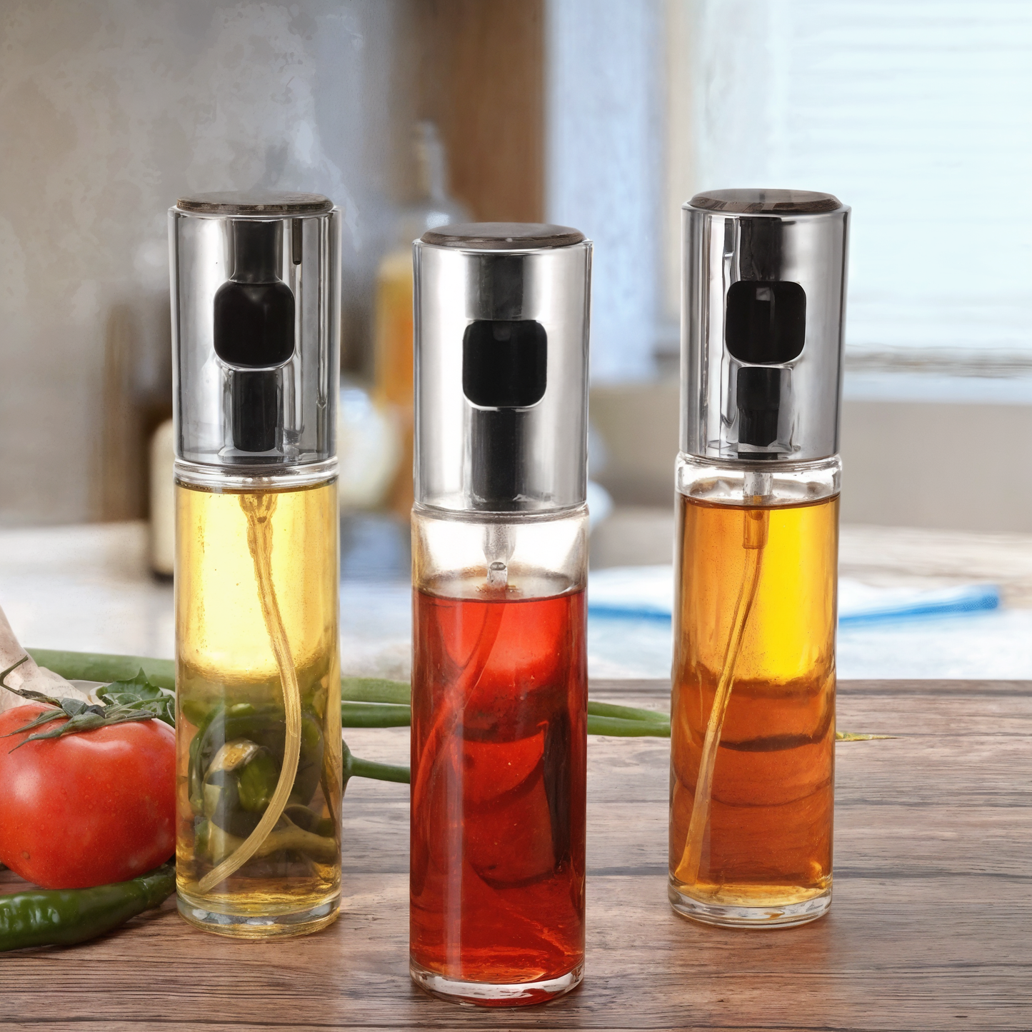 GlassChef™ – Spray Borrifador de Azeite e Vinagre em Vidro 100ml